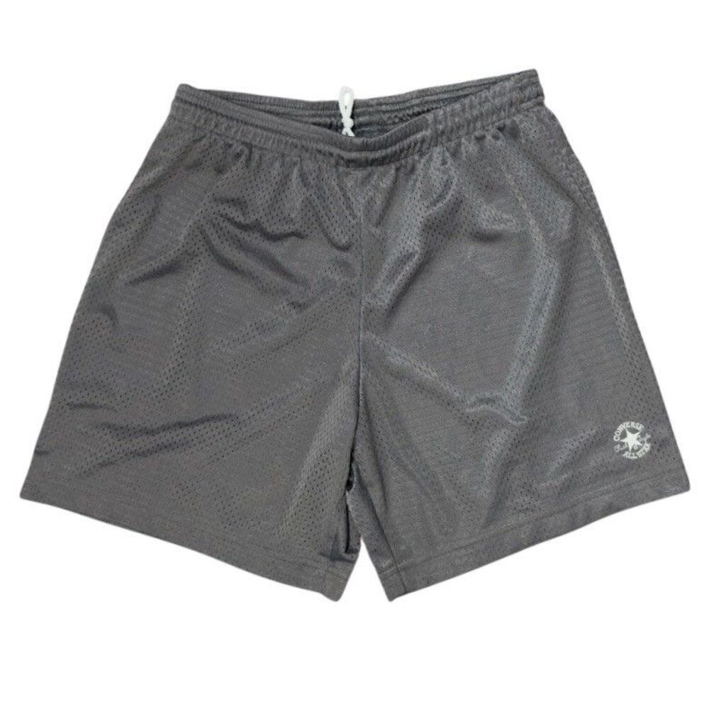 Vintage Converse All Star Gray Mesh Athletic Shorts Men’s Medium Drawstring Logo